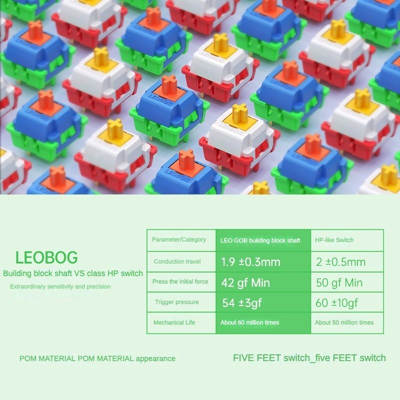 AULA LEOBOG Smart Switch Building Block Switch Ash Grey Wood Switch ...
