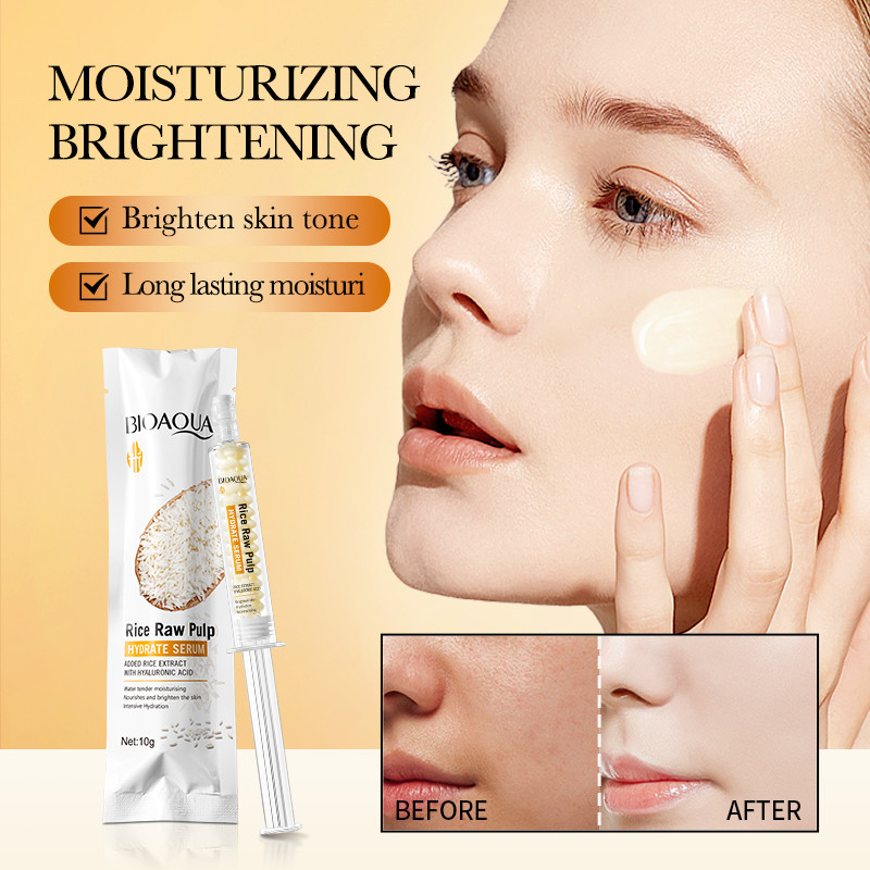 BIOAQUA Rice Raw Pulp Hydrate Serum Water Tender Moisturizing Nourishes