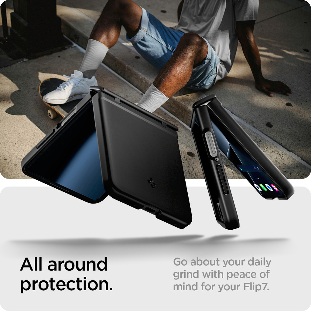 Spigen Tough Armor Pro MagFit for Galaxy Z Flip 7 FE Case and Z Flip 6 Case [Not Compatible with Flip 7] [Built-in Magnet] - Black