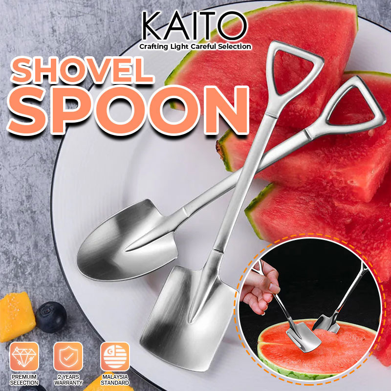 Spade Shovel Spoon Fancy Small Spoon Stainless Steel Spoon Mini Korean ...