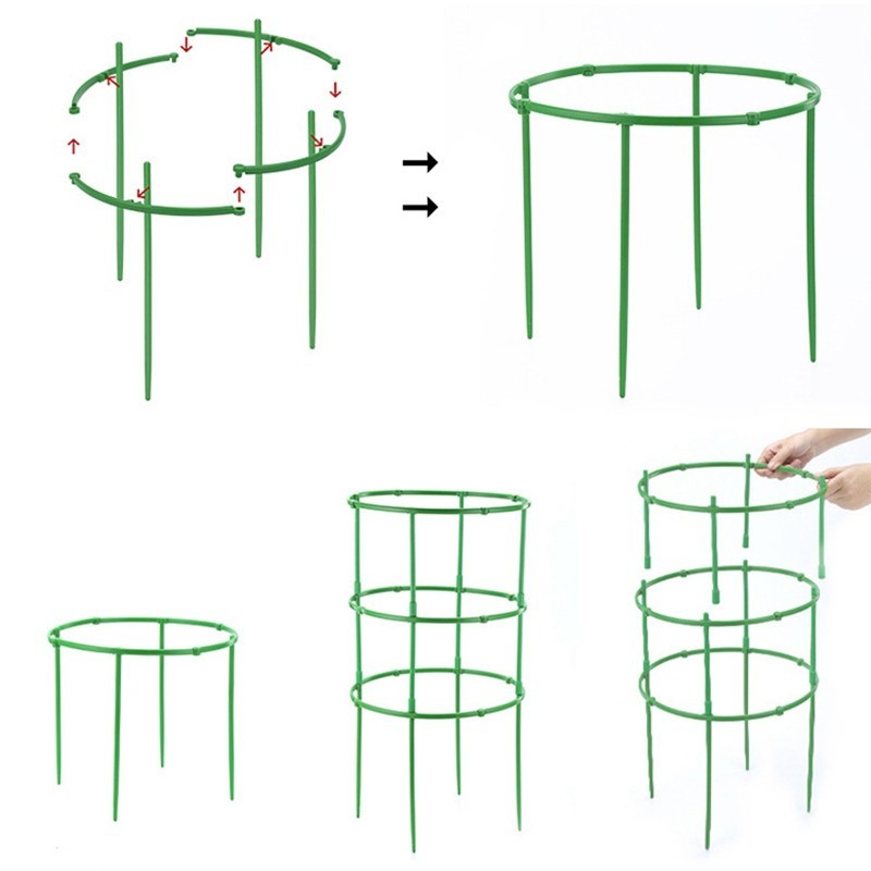 Plastic Plant Supports Stakes Plant Support Pile Holder Flower Ring ...