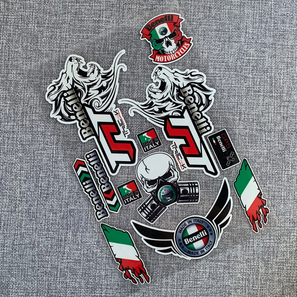 Universal Benelli Motorcycle Helmet Reflective Cahaya Stickers Motor ...