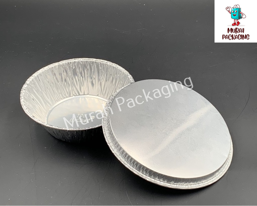 190 Aluminium Tray with Lid (50pcs±/100pcs±/200pcs±) /Aluminium Foil ...
