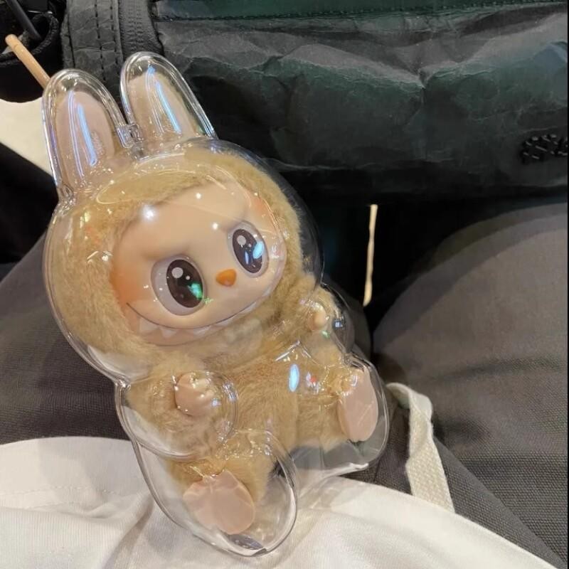 LABUBU Sitting Party Transparent Protective Shell Labubu V1 Display PVC ...