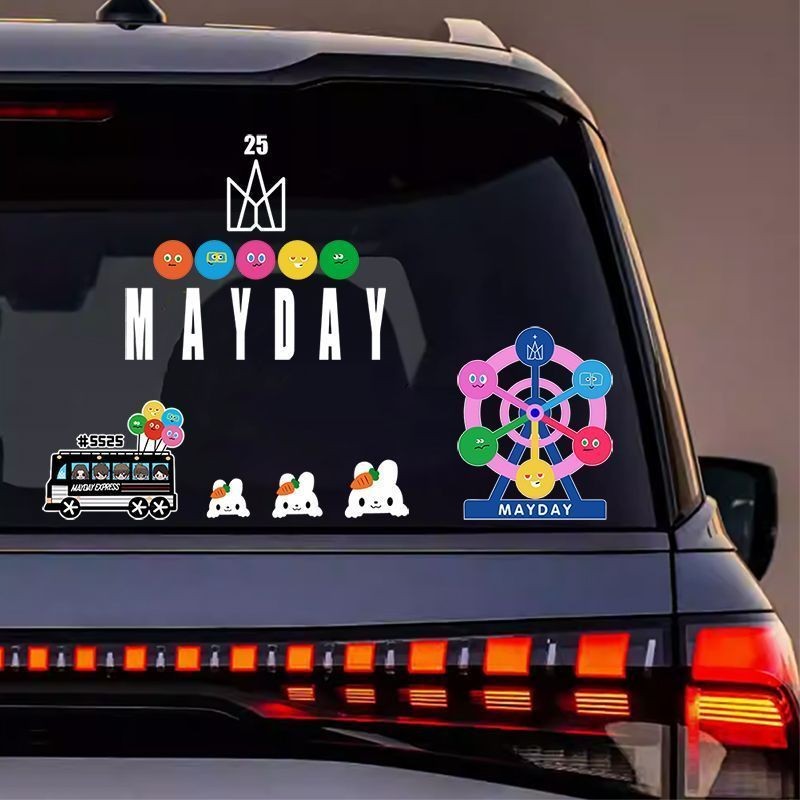 Mayday 25th Anniversary Car Sticker 5525 5 Fans Support Rear Window ...