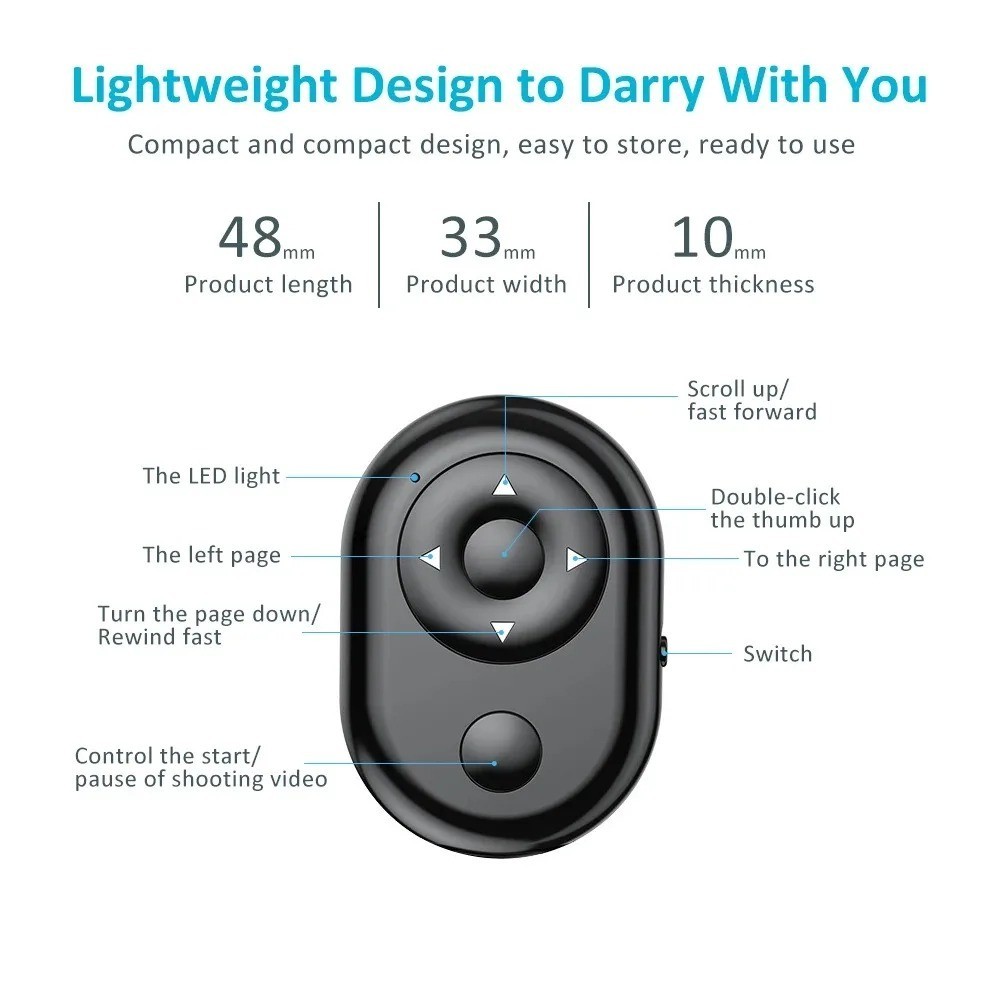 Smartphone Bluetooth Remote Shutter for iOS & Android | Shopee Malaysia