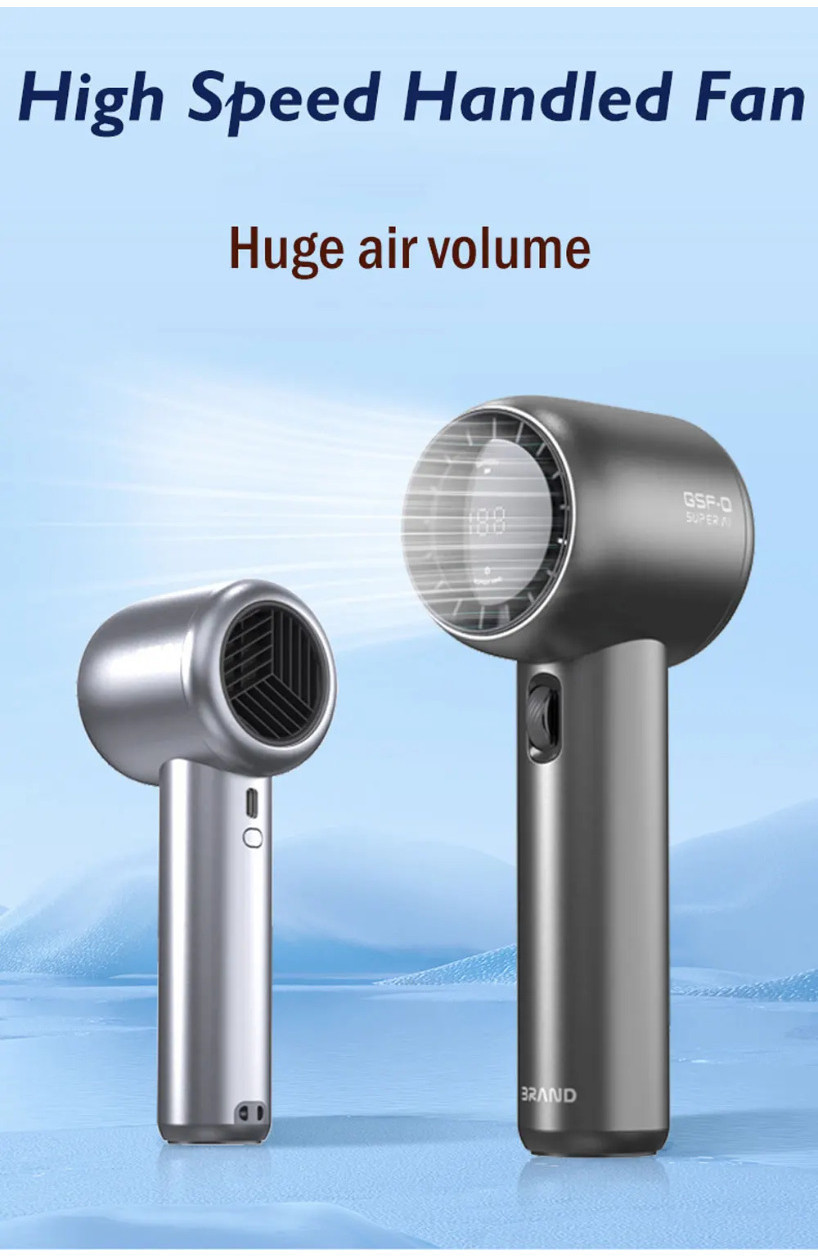 (Buy 1 Get 1) GF02 Handheld Fan 199 Level Strong Wind Portable ...