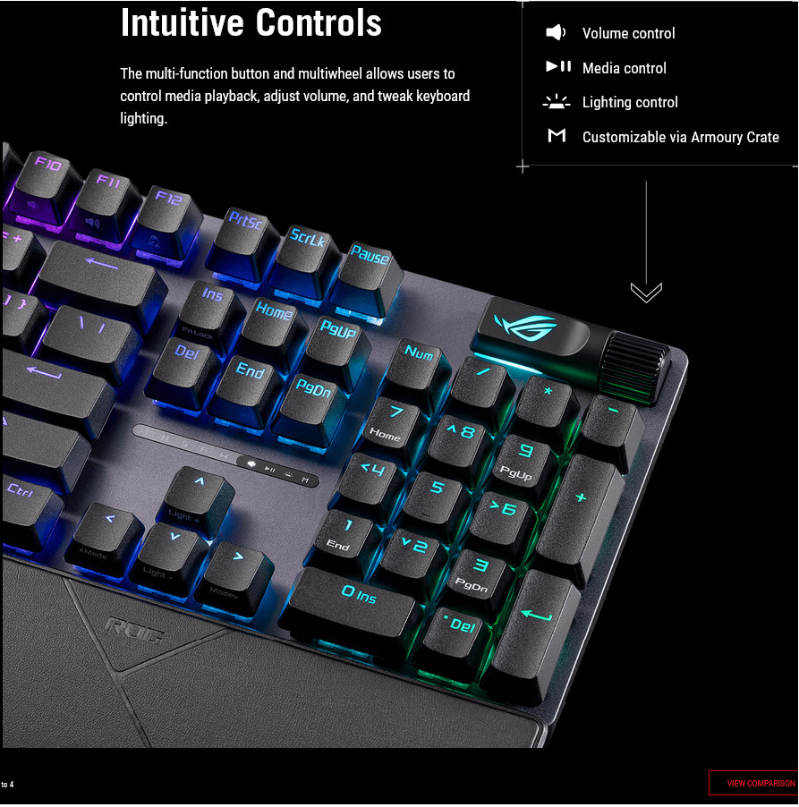 Asus ROG STRIX SCOPE II RX NA12 / NX XA11 Black - Blue Red Snow Storm ...