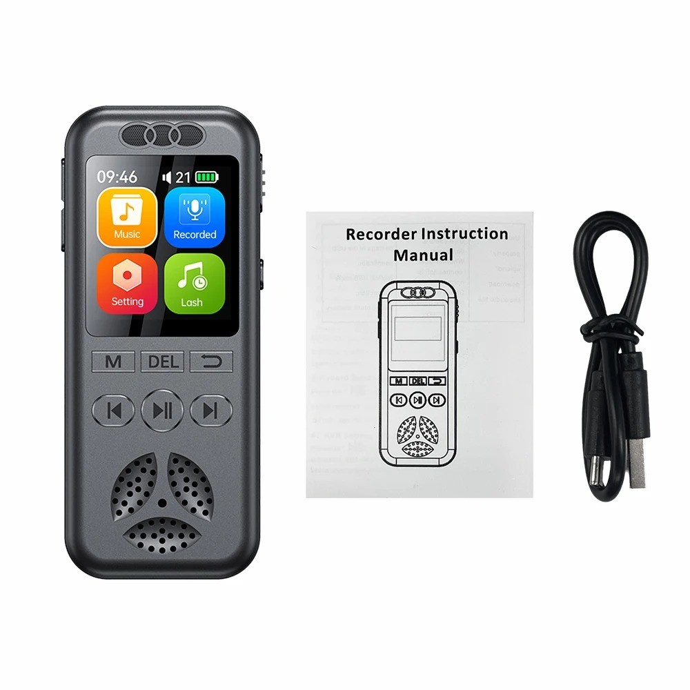 Digital Voice Recorder MP3 Player HD Noise Reduction WAV Audio Player ...