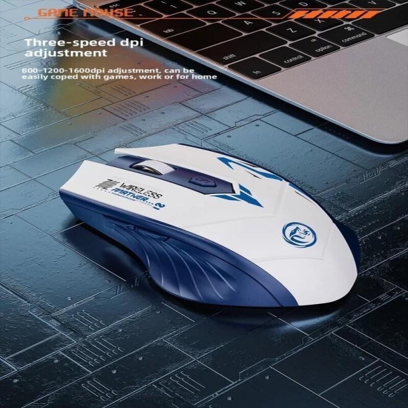Rechargeable Bluetooth Mouse 5.4G Wireless PC Gamer Mouse Mecha style ...