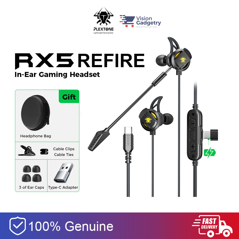Plextone Xmowi RX5 RX3 Plus Pro Cyberpunk Mercury Gaming Earphone ...