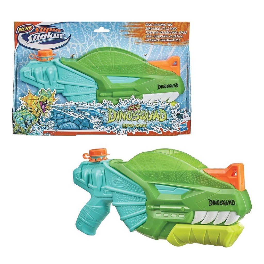 Pistolet a eau Raptor-Surge NERF Super Soaker - DinoSquad - Jeux d'eau extérieurs pour s'arroser l'été - Zoma