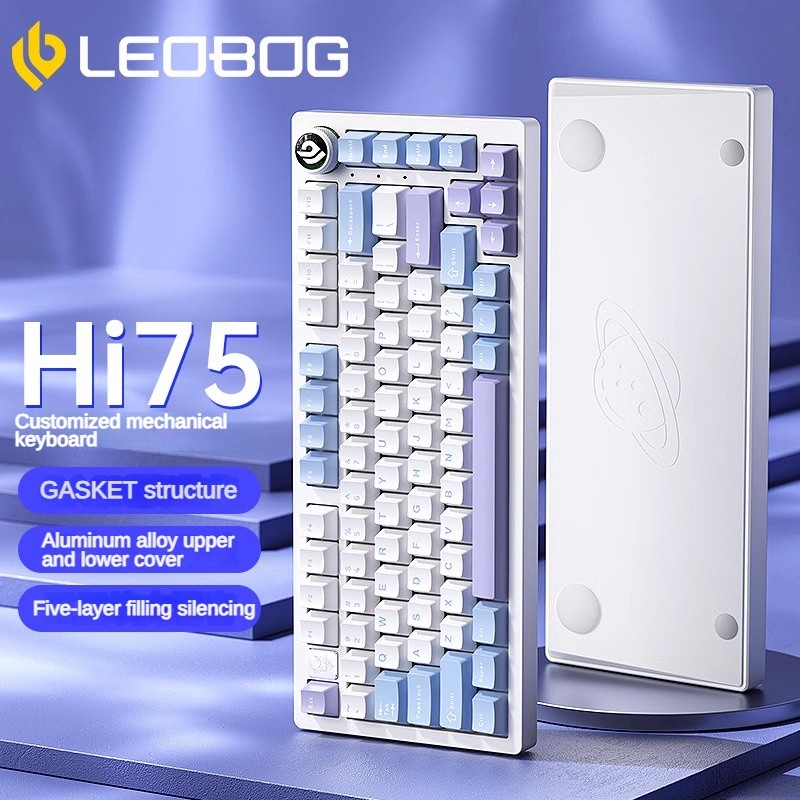 LEOBOG Hi75 Aluminum Lump CNC Mechanical Keyboard 75 with Gasket ...
