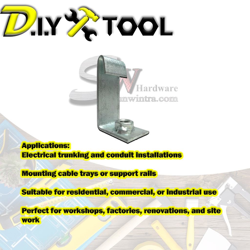 SW Hardware Heavy Duty Galvanized L-Hook with Nut Trunking Hook ...