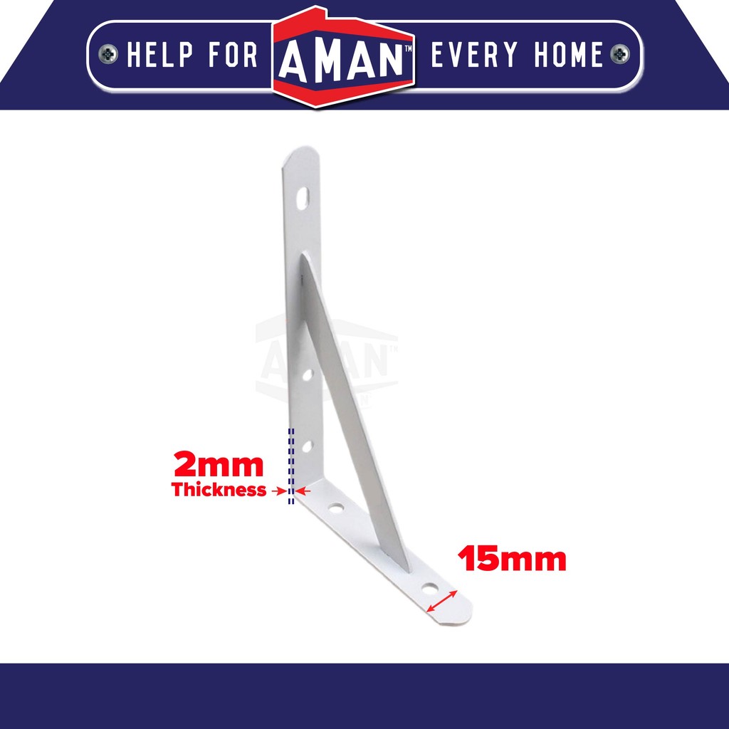 L Bracket White Coat Shelf Bracket Wall Shelf Shelving Wall Mount Rack ...