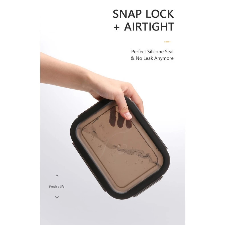 4-piece set Airtight Food Storage Container Microwave Safe Lunch Box ...