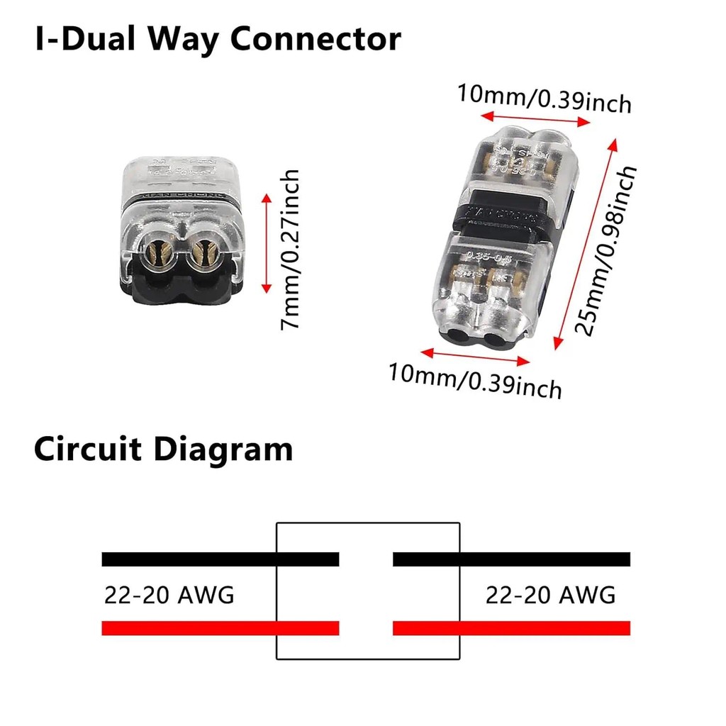 100pcs D2 Plug-in Type Quick Connector LED Welding Free and Stripping ...