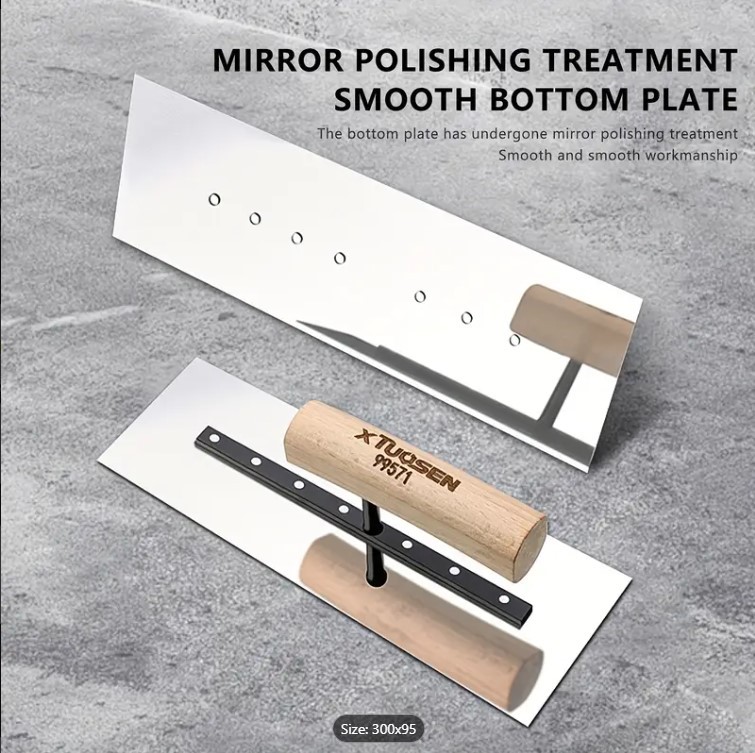 30CM STAINLESS STEEL PLASTERING TROWEL/CEMENT PLAS/PLASTER CEMENT/BESI ...
