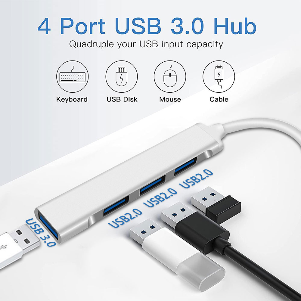 Hub USB Hub Dock Type C 3 in 1 USB 3.0 4 Port Multi Splitter Adapter ...
