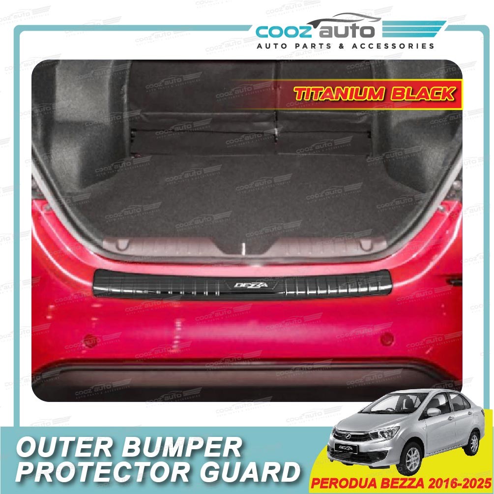 Perodua Bezza 2016 - 2025 ABS Rear Bumper Guards Trunk Protector Carbon ...