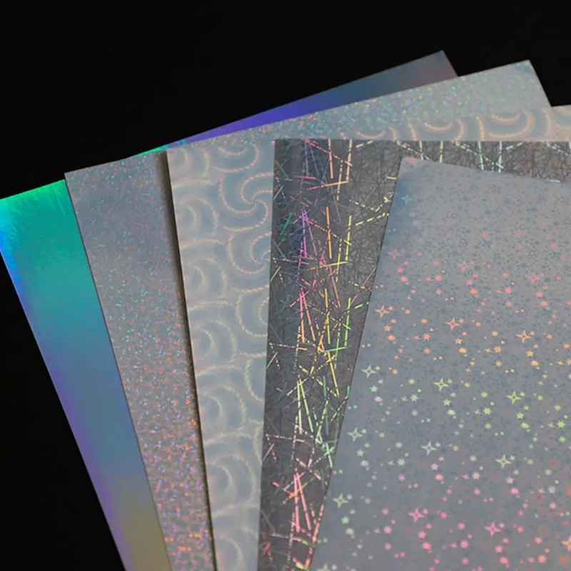 3 Sheets A4 Waterproof Holographic Vinyl Sticker Paper - Adhesive ...