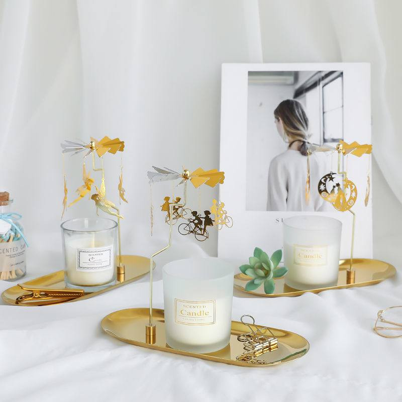 Candle Carousel Stick Rotating stick Rotary Candle Holder Tray Stand ...