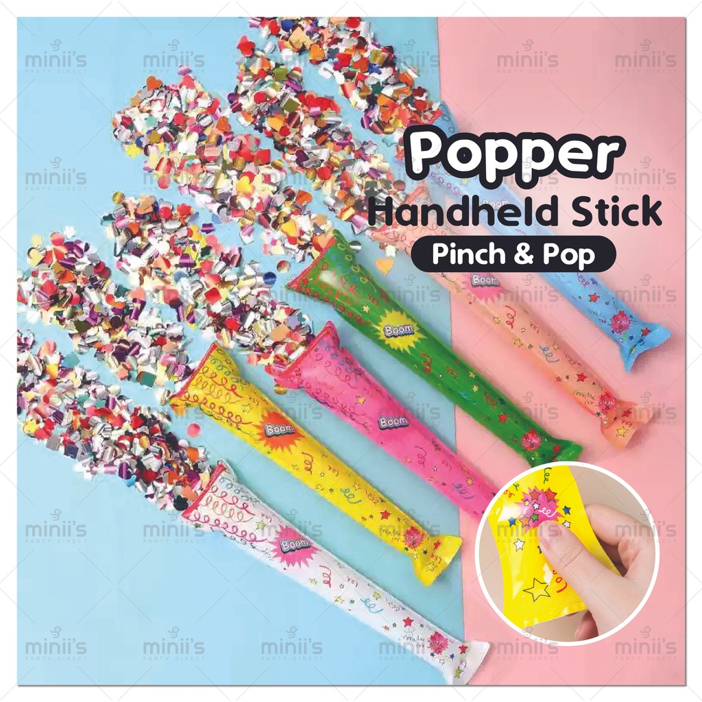 MINIIS Party Popper Confetti Popper Handheld Stick Birthday Popper ...