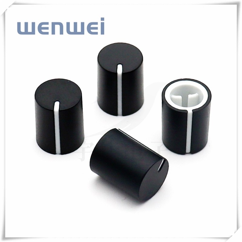 10Pcs/Lot Plastic Rubber Knob Cap D-handle Potentiometer Switch Cap ...