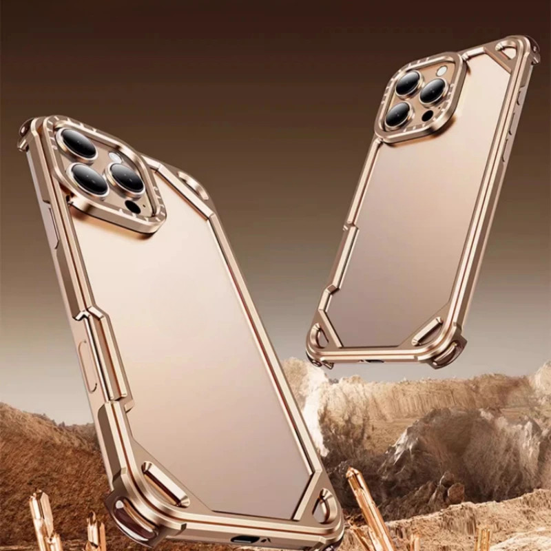 HOCE Aluminum Alloy Frameless Case For iPhone 17 Air 16 17 Pro Max 17 ...