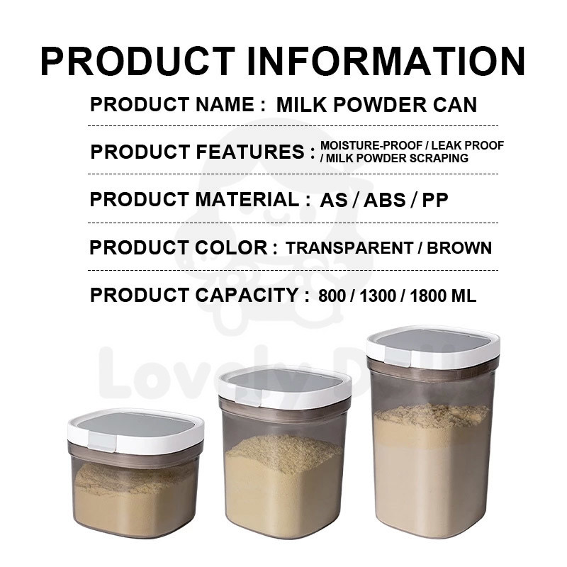 Milk Powder Container Airtight Light-sensitive Baby Food Storage Box ...