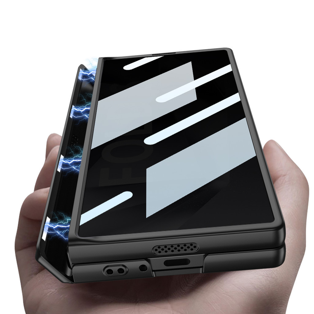 Front Anti-peek Glass Case Magnetic Hinge All-included Matte Case for ...