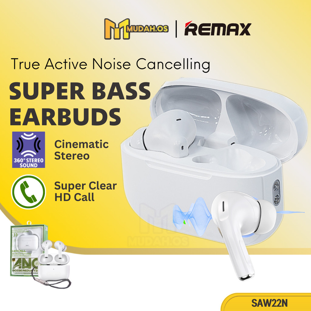 REMAX Super Bass True ANC Wireless Noise Cancelling Gaming TWS Earbuds ...