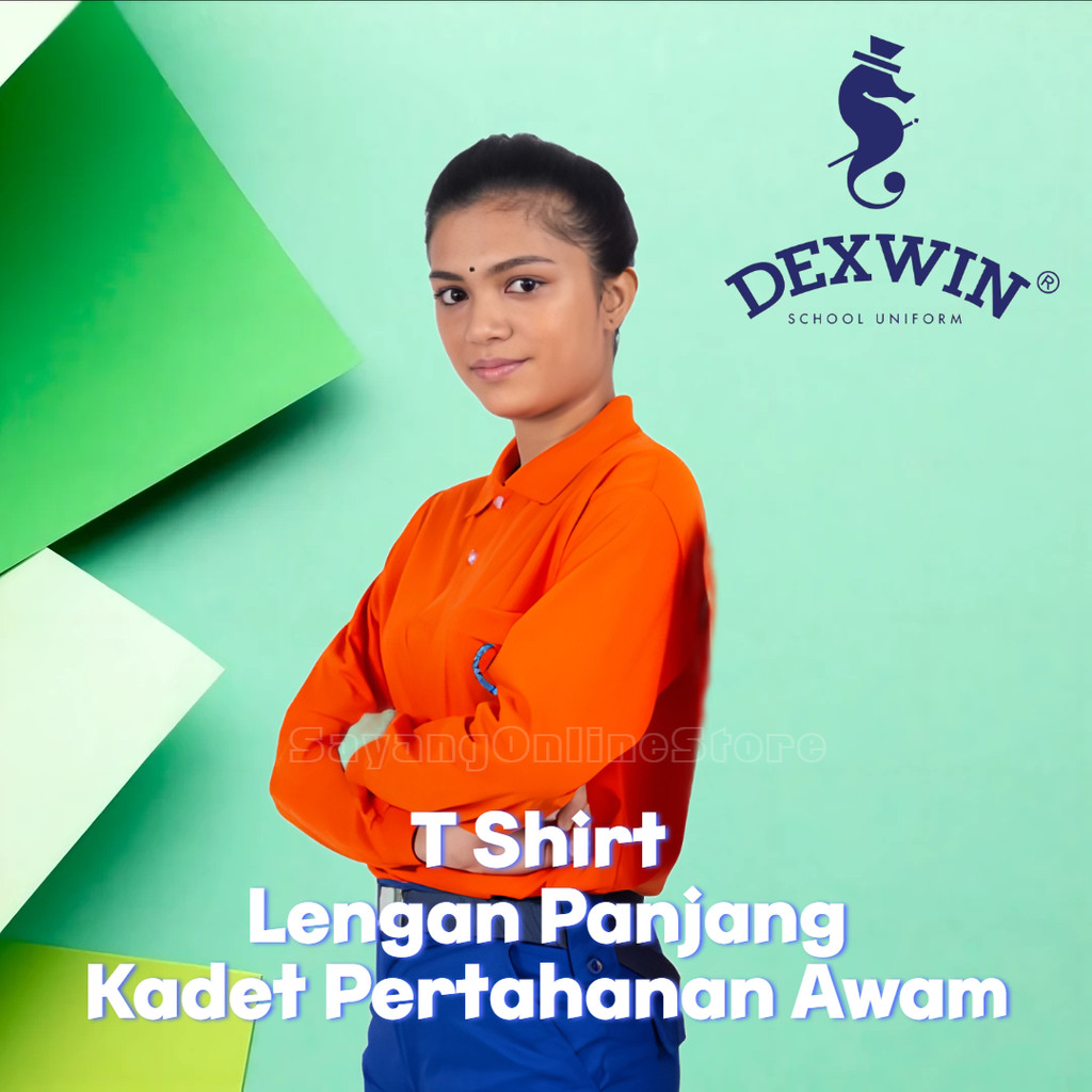 Dexwin T-shirt Co-curriculum Bercollar Lengan Panjang Kadet Polis Kadet ...