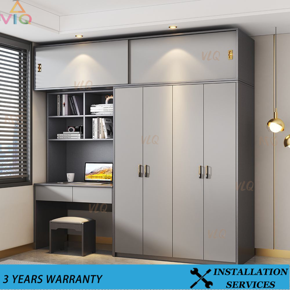 LQ Wardrobe Storage Cabinet Wardrobe Sliding Door Corner With Computer ...