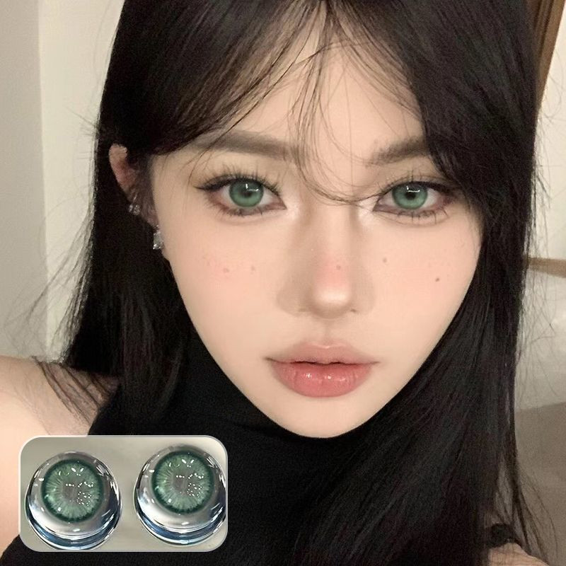 【0~ -6.00°】 12 Months 2 pcs contact lenses with power 14.5mm reusable ...