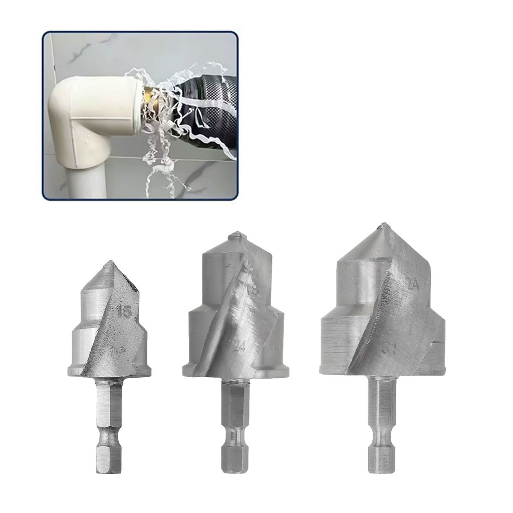 Spiral PPR lifting stepped drill bit Hex water pipe connection tool 20 ...