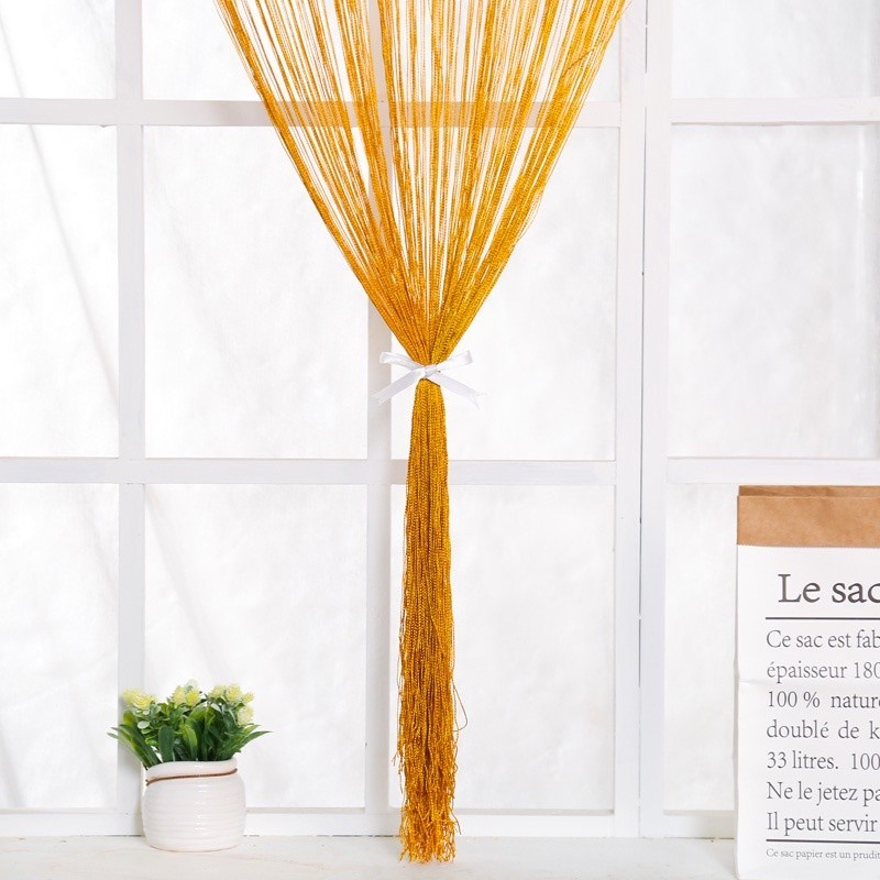 100CM X 200CM Thread Curtains Screen Ribbon String Divider Blind for ...