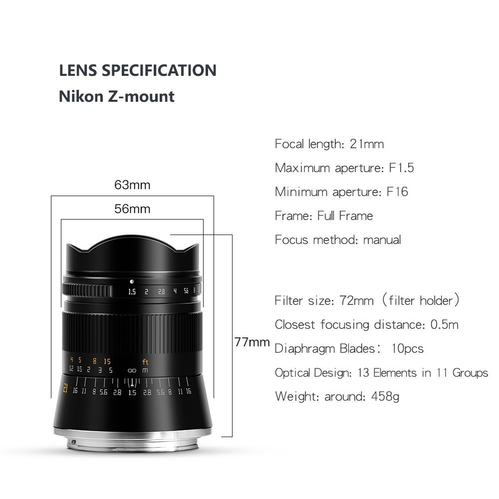 TTArtisan 21mm F1.5 Objektiv Für Leica M-Mount – Weitwinkelobjektiv Mit Manuellem Fokus | Für Vollformat