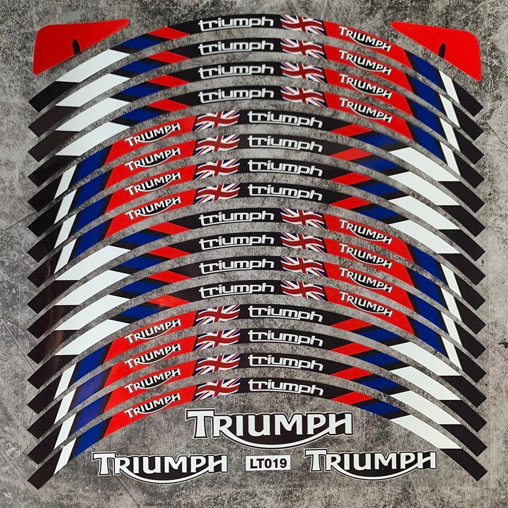 Triumph 17 Inch Wheel Sticker for Triumph Street Triple 765 Tiger 850 ...