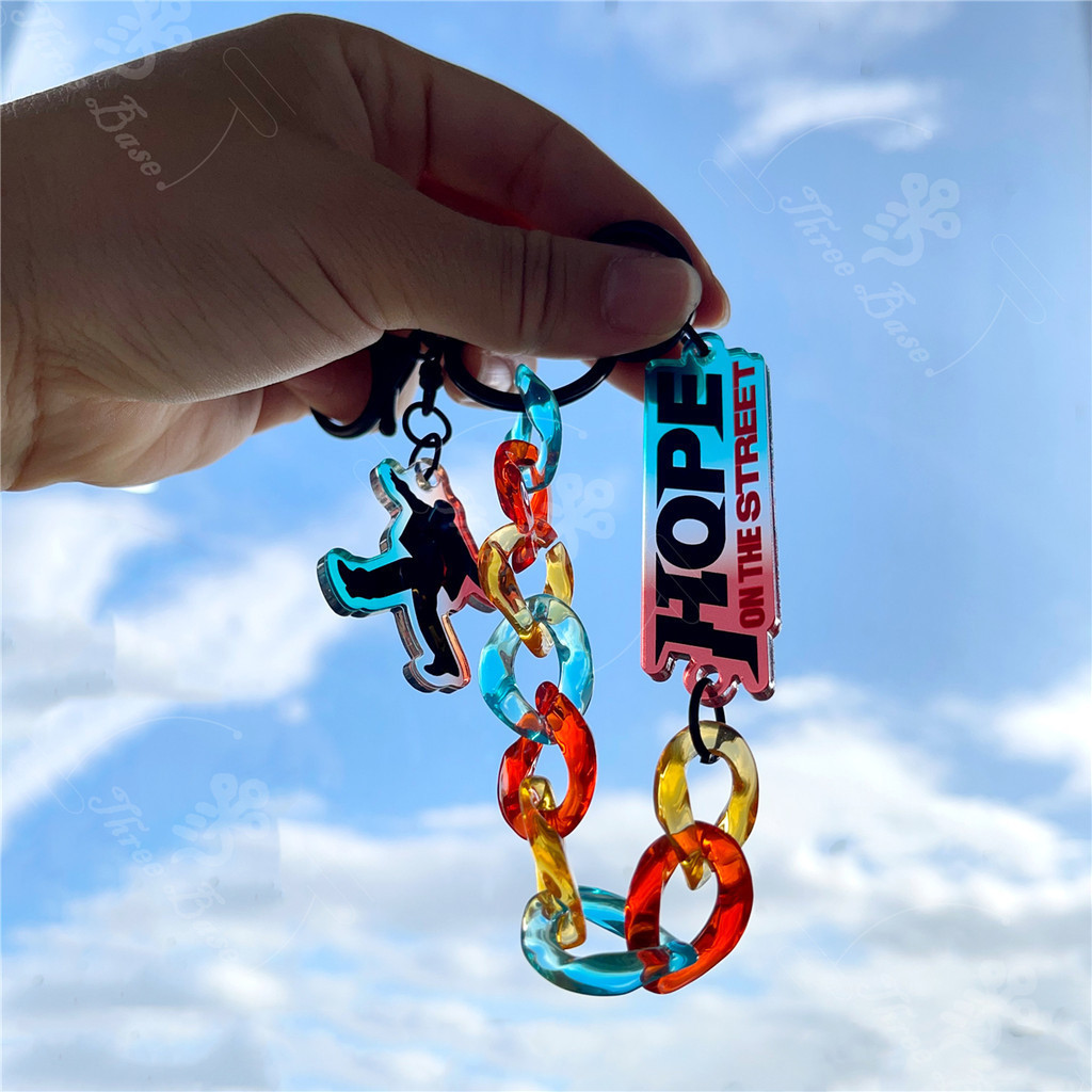 Keychain BT JIMIN MUSE JHOPE OnTheStreet JUNGKOOK GOLDEN Acrylic ...