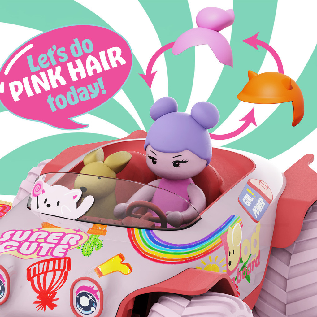 Sharper Image Toy RC Pixie Cruiser Doodle Car Customizable Remote ...