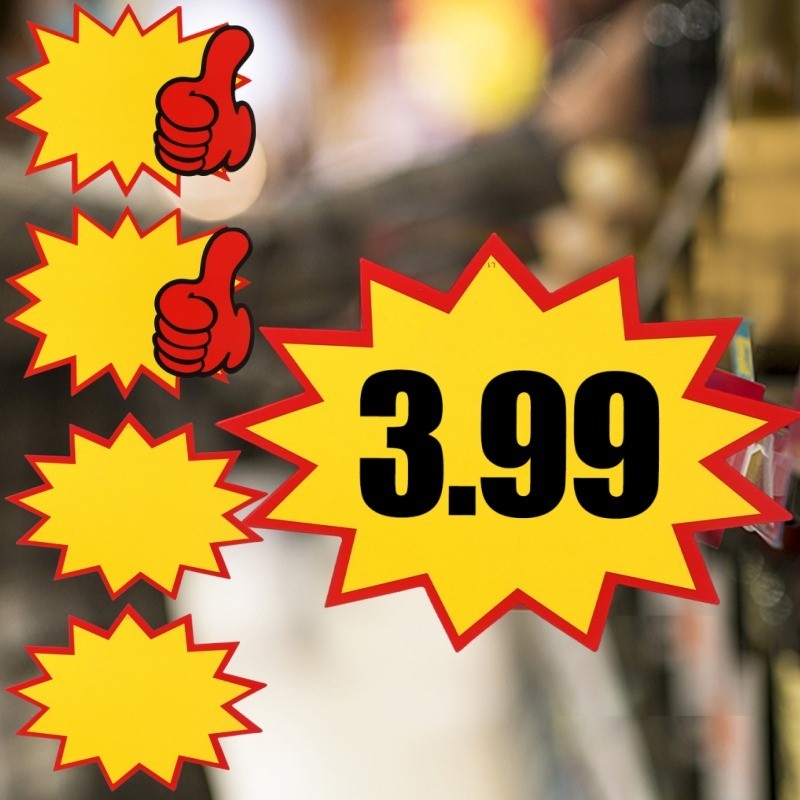 50/100/200Pcs Price Promotion Signage - Sales-promotion Card - Paper ...