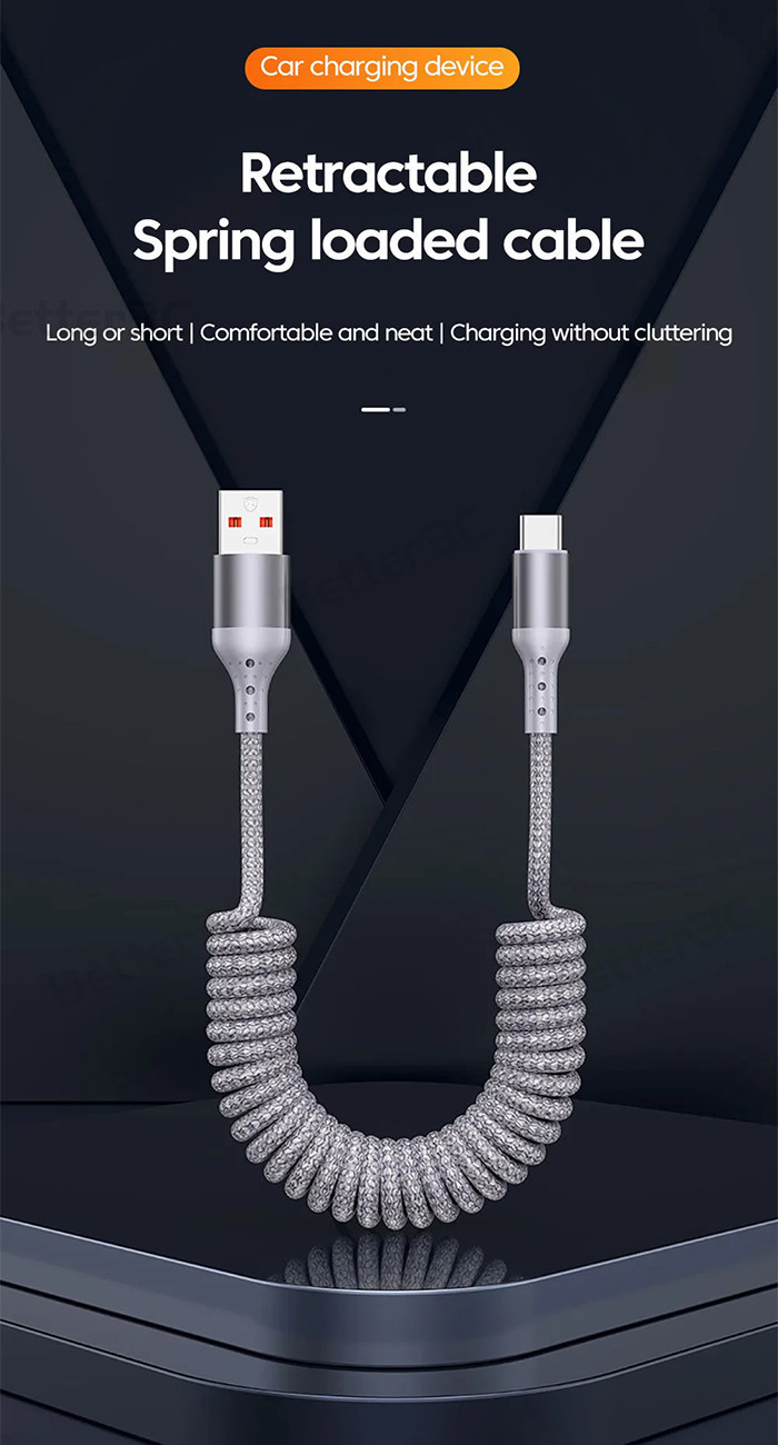 PD100W USB to Type C Super Fast Charging Cable 3D Stereo Elbow Design ...
