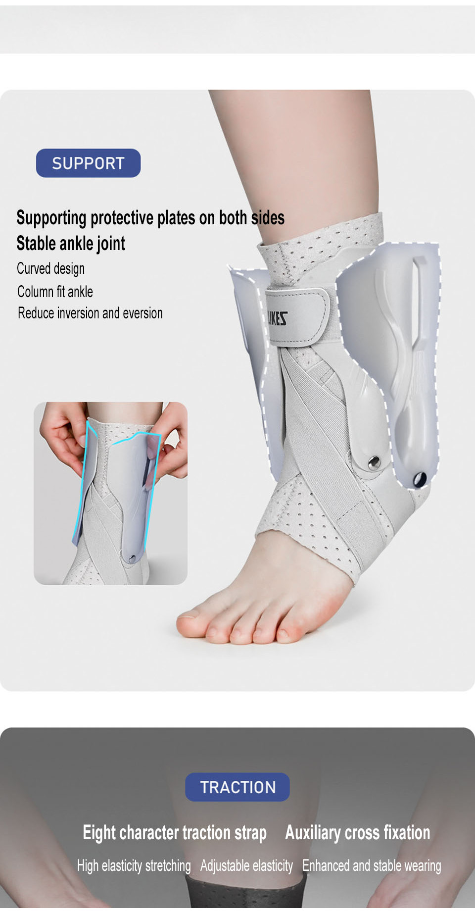 Attelle De Cheville Avec Stabilisateurs Latéraux Pour Entorse - Neuve, Une Pièce