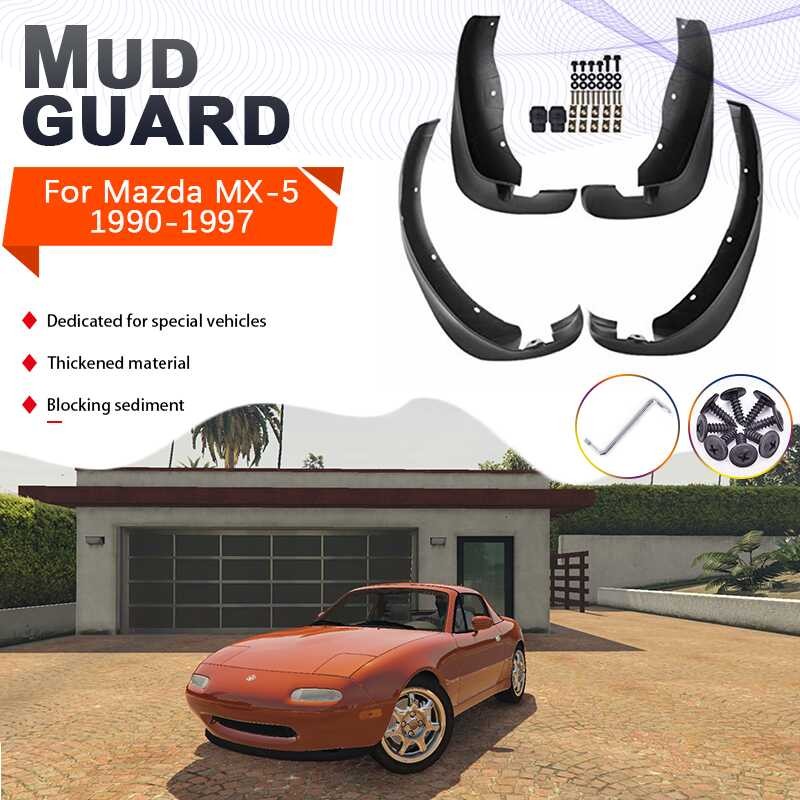 4x Schmutzfänger Set Für Mazda MX-5 NA - Spritzschutz Kotflügel Vorder- Und Hinterräder