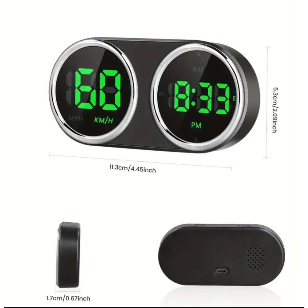 2025 Newest GPS Digital Speedomter Time Clock GPS HUD Over-speed Alarm ...
