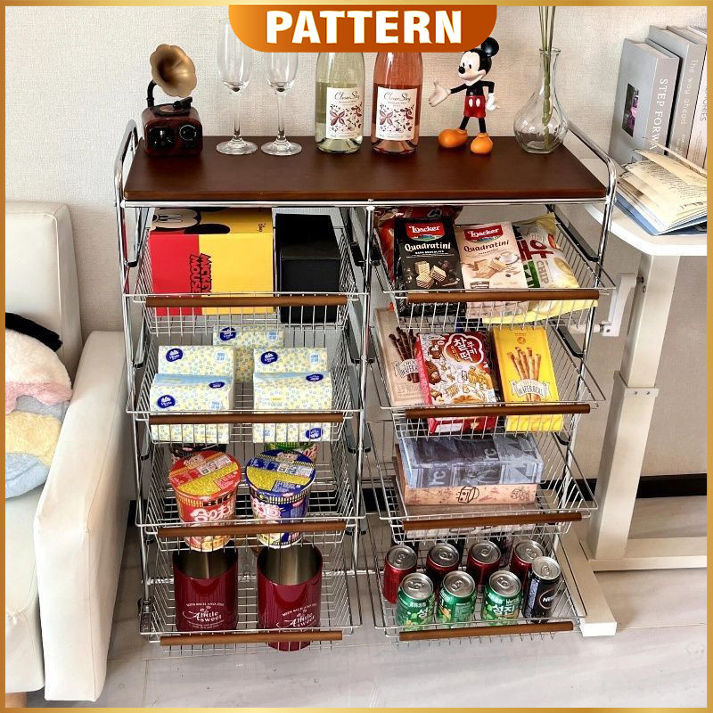 PATTERN Multi-Layer Storage Rack Organizer Snack Trolley Kitchen ...