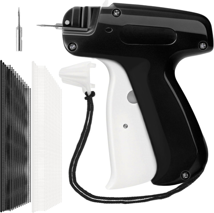 Threadless Micro Stitch Gun with 2,000 Black White Fasteners & 1.5mm 6 ...