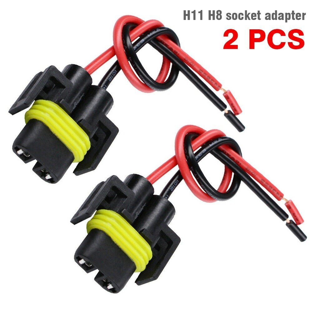 Fast ship ️2pcs H11 H8 Female Connector Adapter Wiring Harness Socket ...