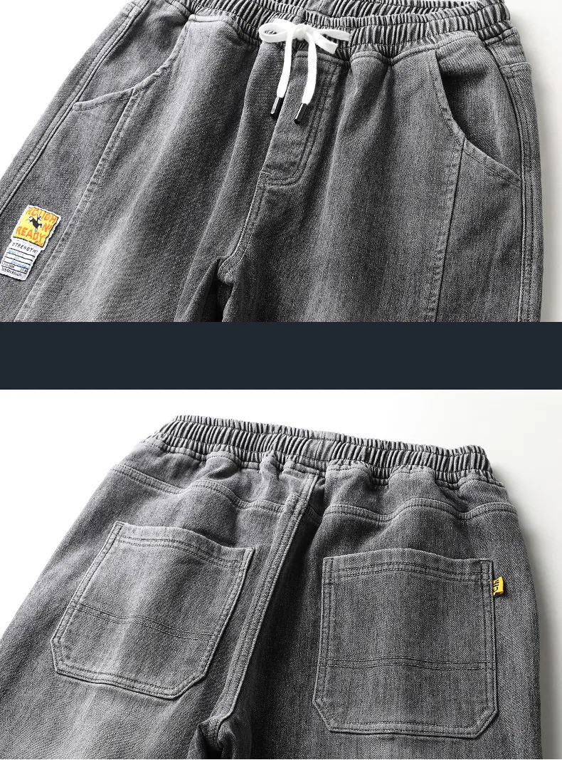Men's Lightcolored Jeans 2024 New Looselegged Pants Overalls Harem